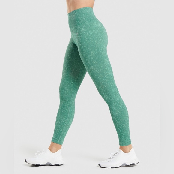 Gymshark | Adapt Fleck Seamless Leggings in Mineral/Alpine Green Size Small - Picture 2 of 7